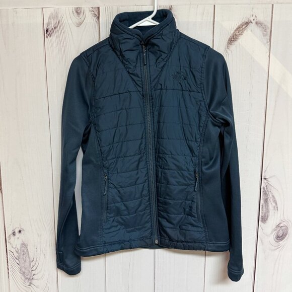 The North Face Hybrid Insulated Jacket Women’s M Deep Navy Thumbholes EUC - Picture 1 of 15